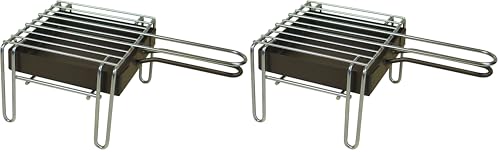 Parrilla sobremesa cincada de 16 cm para asar carne sin quemar la mesa pack 2