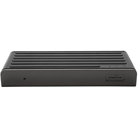 Targus USB-C Universal Dual Video 4K Laptop Docking Station with Charging Power, Audio, & 4 USB Ports for PC, Mac, & Android (DOCK180USZ), Black/Grey Cover