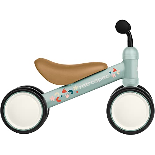 image for Retrospec Cricket Baby Walker Balance Bike with 4 Wheels for Ages 12-2
