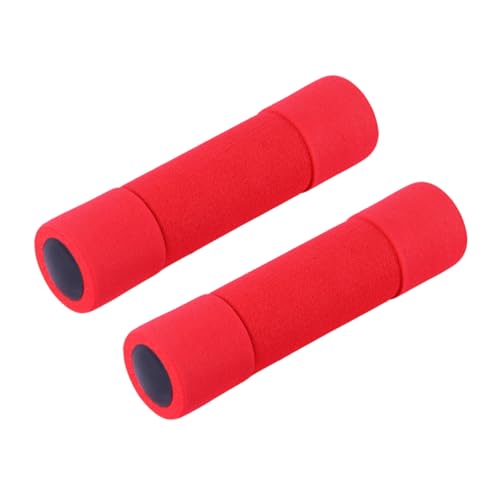TOYANDONA 2 Piezas mancuernas pequeñas pesas ejercicio seguro con mancuernas para mancuernas recubiertas de neopreno gimnasia barra de espuma mancuernas de ejercicio arrabio rojo