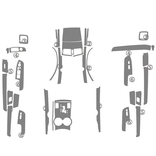Accessoires de style de voiture pour Kia Mohave habitacle carbone 3D