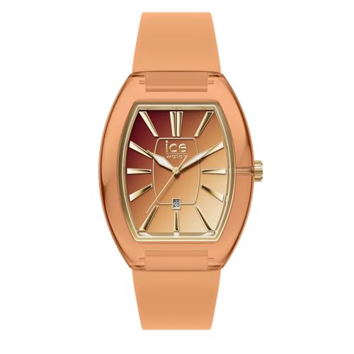 ICE-WATCH - Ice Dome Peach Cherry Sunset - Montre Orange pour Femme avec Bracelet en Silicone - 024036 (Small)