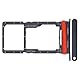 jbTec Dual SIM-Tray/SD-Card kompatibel mit Samsung Galaxy A16 5G - Kartenhalter Slot Schlitten Rahmen, Farbe:Schwarz (Blue Black)