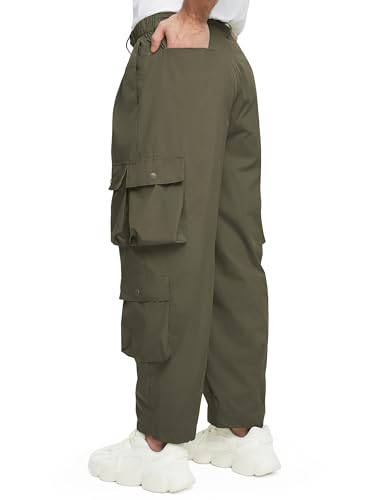Mens Casual Pants Hiking Pants Cargo Pants Loose Elastic Waist Running Joggers Outdoor Pants4