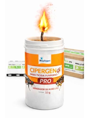 Humo Bomba Insecticida de Permetrina Fumígeno 3.5gr | hasta 110m3 | para Áreas domésticas o industriales | Incluye Trampa Adhesiva de Captura cucarachas e Insectos