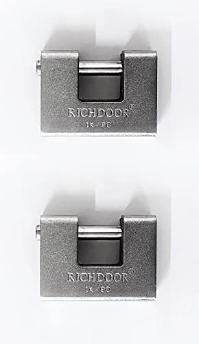 TEMPO DI SALDI Coppia di Lucchetti Rettangolare Antiscasso in Acciaio