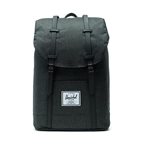 Herschel Mochila Casual Rayado Negro/Caucho Negro Cover