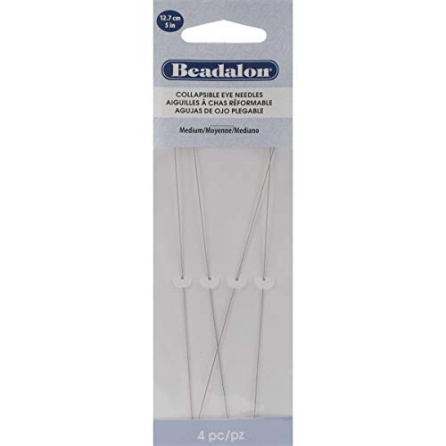 Beadalon Collapsible Eye Needles 5" 4/Pkg Medium #TOP13
