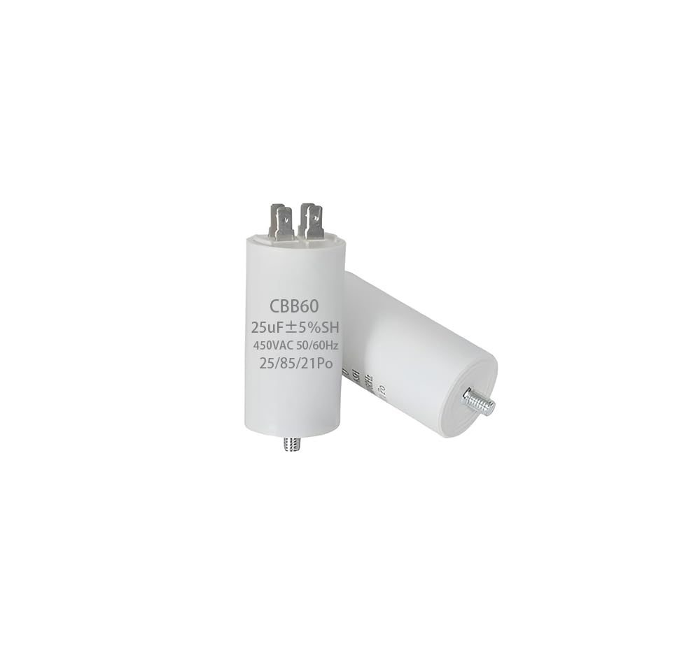 CBB60 Condensatore 25UF 450VAC Doppio inserto - con viti sul fondo Per lavatrici, motori, frigoriferi