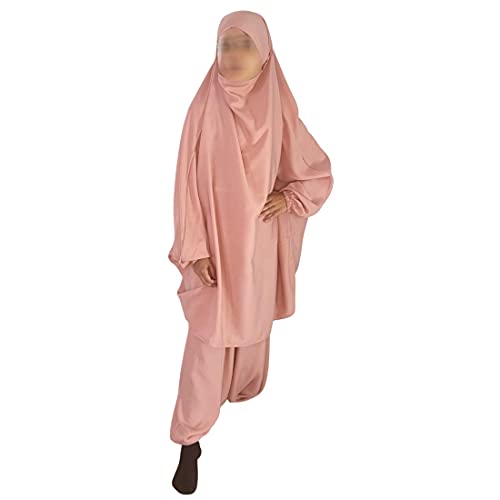 Jilbab 2 pièces Enfant - Rose Clair Cover