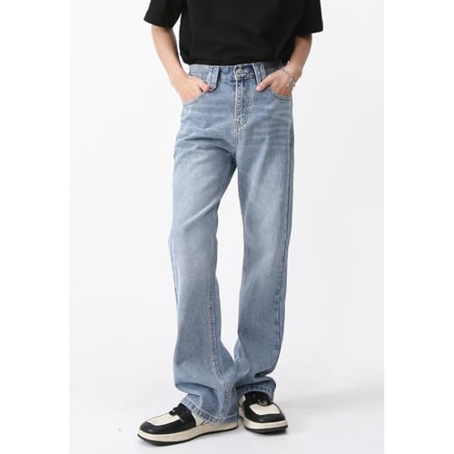 Men's Denim Jeans Slim Fit Vintage Korean Style Casual Commuter Relaxed Weekend Pants for Men2