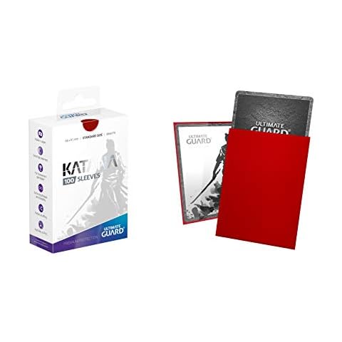 Ultimate Guard - Katana Sleeves - Red (100) [Standard Size, 66 x 91mm] Cover