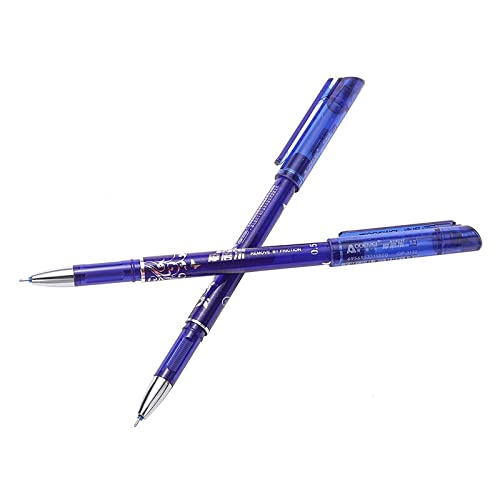 12 bolígrafos borrables de gel 0.5mm azul miniatura 3