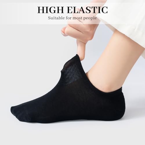 Sunm Boutique No Show Socks Womens Low Cut & Non Slip, Invisible Liner, Soft & Stretchable, Flat Boat Line 4 Pairs4
