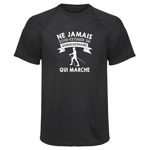 Maillot de sport homme marche contre la transpiration - T-shirt respirant Planetee