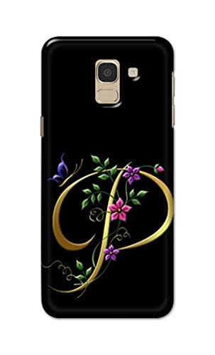Image of Printed Hard Back Cover Case for Samsung Galaxy J6 | Samsung Galaxy On6 Back Cover (Alphabet P) -1803