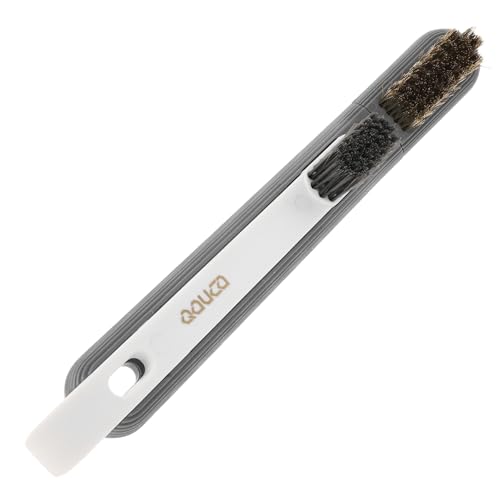 PRETYZOOM Degreasing Brush with Metal Scraper for Efficient Stove and Grime Cleaning Handle Design for Comfortable Use Homes Offices and Restaurants
