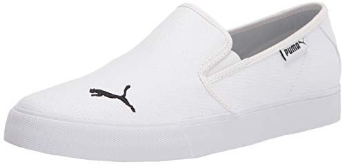 PUMA Women s Bari Slip On Sneaker, White Black