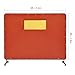 HappyBuy Welding Screen with Frame - 6' x 8', Flame-Resistant Vinyl, 4 Swivel Wheels (2 Lockable), with Transparent Window, for Workshop/Industrial, Red