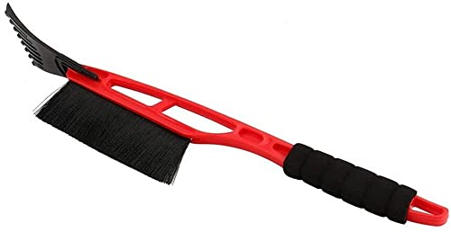 Cepillo de nieve para coche XMING rojo y rascador de hielo duradero para el invierno