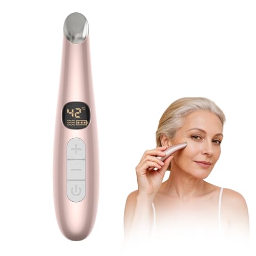 DOCOCO Eye Lift Wand, 98°F to 113°F Eye Heat Wand, Eye Massager for Dry Eyes, Dark Circles and Puffiness, Eye Lifting Device for Fine Lines, Champagne Gold