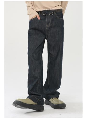 Men's Denim Jeans Korean Style Loose Slim Straight Leg Commuting Casual Weekend Daily Pants for Men4