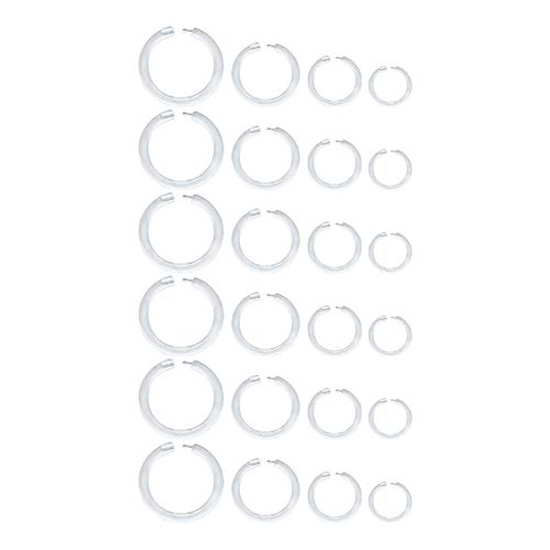 MODRSA 16g 20g Mix Clear Piercing Retainers Plastic Septum Retainer Clear Nose Studs for Work Flexible Lip Plastic Earring Studs for Sport Surgery Invisible Horseshoe Rings Daith Piercing Retainer