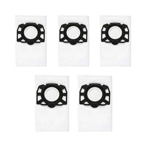 5 Stück KFI 357 Staubsaugerbeutel für Kärcher WD2 WD3 KWD1 KWD2 KWD3 WD3.200 - WD3.800 M/SE4001/SE4002 Staubsauger Ersetzt 2.863-314.0für Nass-/Trockensauger mit Kunststoffdeckscheibe