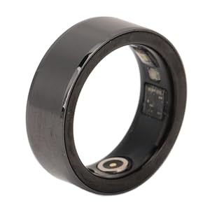 Smart Ring Health Tracker for Women & Men, IPX8 Waterproof Ceramic Ring with Heart Rate, Sleep Tracking, Body Temperature, Pedometer, Blood Oxygen, Bluetooth