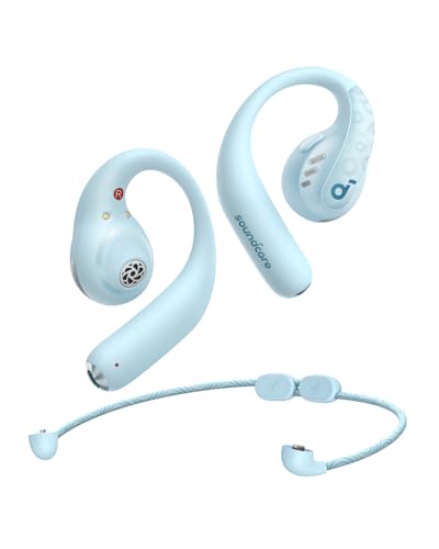 soundcore by Anker AeroFit Pro Open-Ear Headphones, Ultra Comfort, Secure Fit, Ergonomic Design, Rich Sound with LDAC, Bluetooth 5.3, IPX5 Water-Resistant, 46H Playtime, App Control, Wireless Earbuds