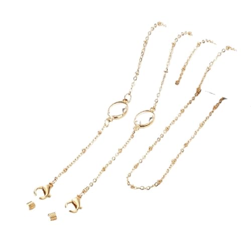 Chaîne de lunettes perle et métal chic pour femme style cordon montre