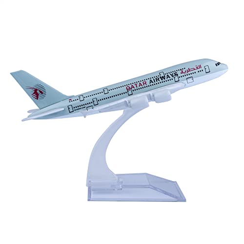 Modelo de avión Qatar A380 1:400 en metal fundido a presión réplica coleccionable