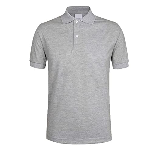 ANZEE Kids Polo Shirts Boys Girls Plain T Shirts Short-Sleeve School Uniform Children Classic Summer Top (Grey Size S)