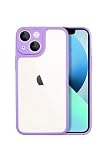 シズカウィル iPhone 13 用 ケース カバー シリコン 耐衝撃 スマホケース パステルライン 1個入り ラベンダー