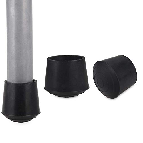 32 Pcs 7/8 Inch Round Chair Leg Tips Caps, Cbtone Anti-Slip Black Rubber Table Feet Covers Chair Leg Protectors #TOP4
