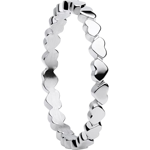 BERING Innenring schmal Edelstahl Herz-Muster Silber 578-10-X1