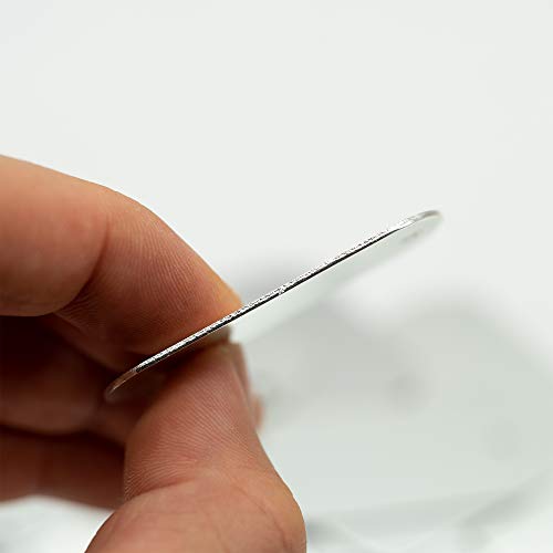 Image of StayMax Aluminum Blank Tags Stamping Blanks 25 Pack (Silver)