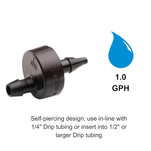 Rain Bird SW10-30PK Drip Irrigation Spot Watering Dripper/Emitter, 1.0 Gallon Per Hour, 30-Pack