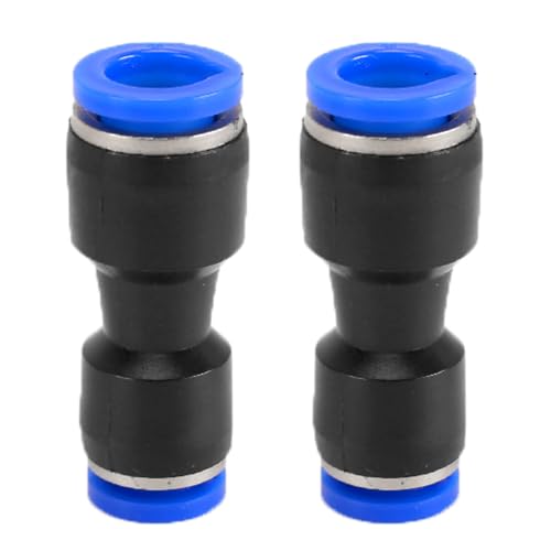 SENRISE - Lot de 2 raccords pneumatiques coudés, droits, type Y, type T, réduction de tube d'air pour connexion rapide de la tuyauterie à air, outils pneumatiques (réduction de 8 mm à 6 mm)