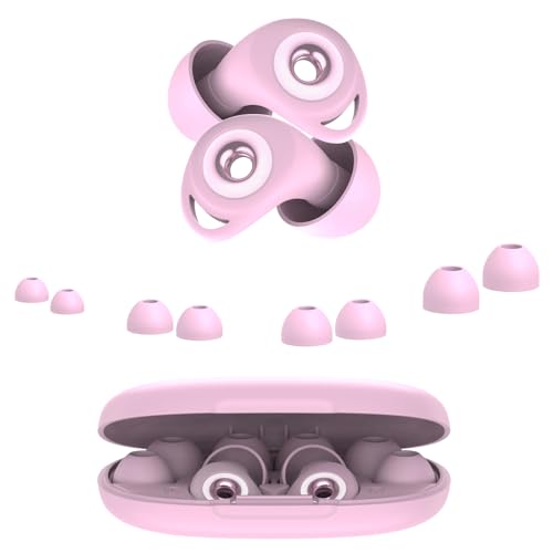Bouchon D'oreille Pour Dormir, Anti-Bruit 45 dB, Bouchons Réutilisables en Silicone Souple et Ergonomiques, 4 Tailles (XS/S/M/L), Adaptés Pour Dormir/Voyager/Se Concentrer/Concert