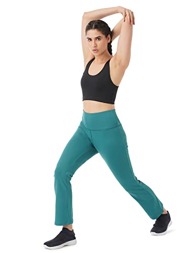 Image of PUMP'D Women's Stretchable All-Purpose Flare Pants -Lightweight, Anti-Odor, Squat Proof, Dry Tech, Ultra Soft Seams
