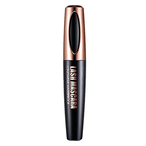 Máscara de pestañas 4D, fibra de seda Natural, pestañas impermeables, Extra largas, maquillaje de ojos de larga duración