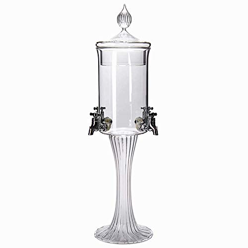Glass Absinthe Fountain by ALANDIA | Classic Design | Mouth-Blown Glass | Removable Lid | 4 Spout