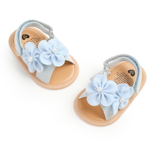 Image of Infant Baby Girls Boys Summer Sandals Premium Unisex Non Slip Rubber Soft Sole Breathable Toddler First Walker Outdoor Beach Shoes