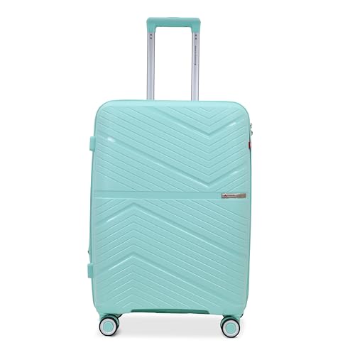 Image of AMERICAN TRAVELLER Prime Single Small Trolley Bags | Anti-Theft Zip | Polypropylene Hard-Shell, Expandable, TSA-Type Lock, Anti-Theft Zip, 8 Dual Wheels