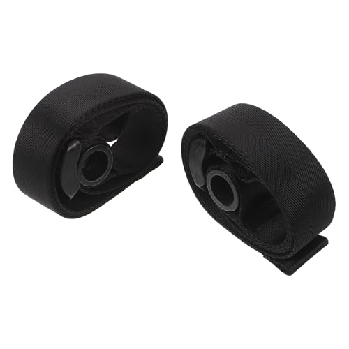 MUELODSIC 2 Anclajes de Puerta para Bandas de Resistencia, Correas de Nailon Negro, Construcción Ligera y Firme, Accesorios Portátiles para Entrenamiento en Casa y Gimnasio