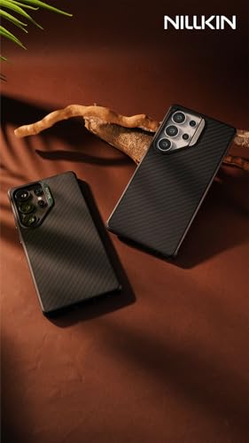 Image of PRITO Nilkin Synthetic Aramid Fiber Case for Samsung Galaxy S25 Ultra (S25ultra), Compatible with MagSafe & Military Drop Protection, Scratch-Resistant Shockproof Protective Case (Silver, S25 Ultra)