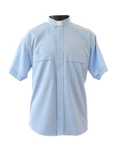 mds Sky Blue Tab Clergy Shirt #2400