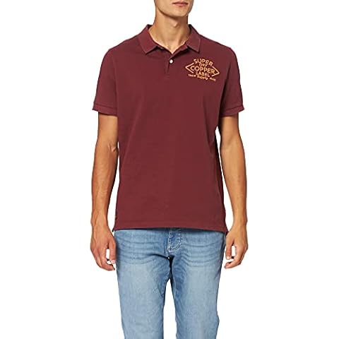 Superdry M1110197a S/S SUPERSTATE Polo, marrón grisáceo Cover