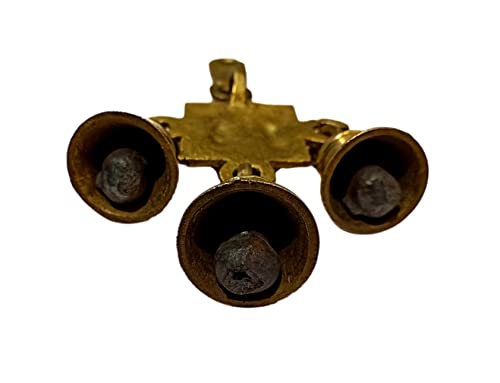 Athizay Brass Hanging Subh Labh Door Decor Wall Hanging Sculpture Ganesh Laxmi Figurine Hangings With Bells (Brass Laxmi Ganesh Hanging) #TOP2